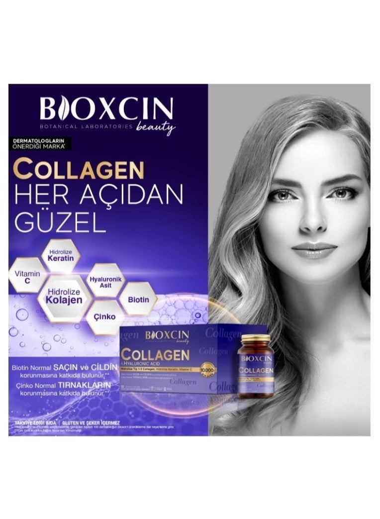Bioxcin Beauty Collagen 30 Tablets: Hydrolyzed Type I & III for Skin, Hair, Nails - Image 3